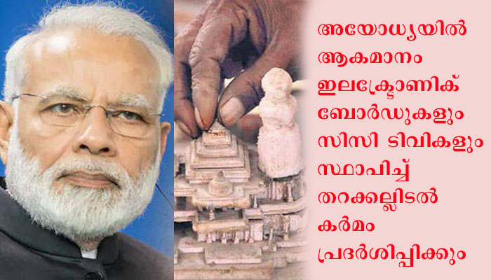 അയോധ്യയിലെ രാമക്ഷേത്രത്തിന്  ആഗസ്റ്റ് 5 – ന് പ്രധാനമന്ത്രി നരേന്ദ്രമോഡി  തറക്കല്ലിടും