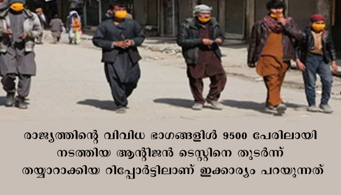അഫ്ഗാന്‍ ജനതയുടെ മൂന്നിലൊന്ന് പേരെയും കൊവിഡ് ബാധിച്ചിരുന്നതായി റിപ്പോര്‍ട്ട്