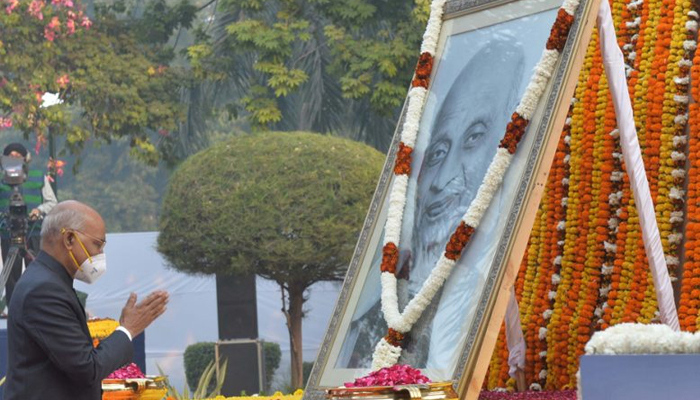 സർദാർ വല്ലഭായ് പട്ടേലിന്റെ ജന്മവാർഷിക ദിനത്തിൽ രാഷ്ട്രപതി ശ്രദ്ധാഞ്ജലി അർപ്പിച്ചു