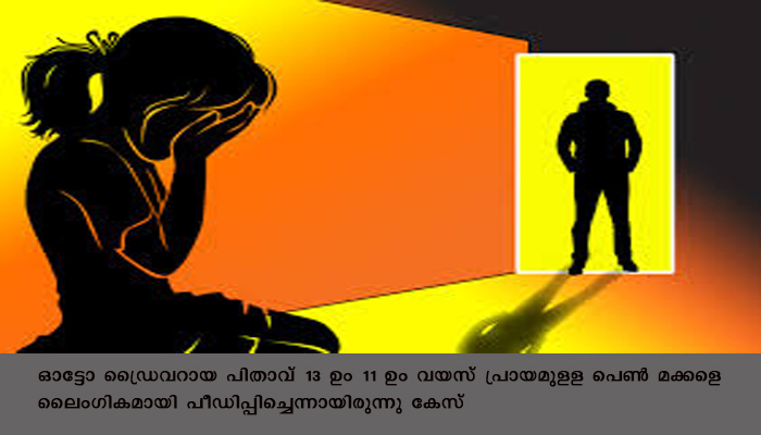 പെണ്‍മക്കളെ ലൈംഗിക പീഡനത്തിനിരയാക്കിയ പിതാവിന് 5 വര്‍ഷം കഠിന തടവ്