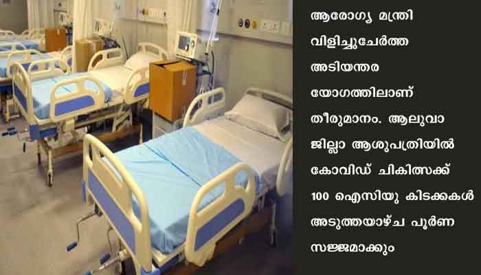 കോവിഡ് ചികിത്സക്കായി വിവിധ പദ്ധതികള്‍ തയ്യാറാകുന്നു.ആരോഗ്യ  മന്ത്രി യോഗം വിളിച്ചു