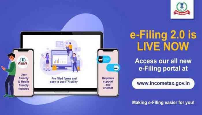 പുതുക്കിയ ആദായനികുതി റിട്ടേണ്‍ ഇ-ഫയലിങ് പോര്‍ട്ടല്‍ പുറത്തിറക്കി