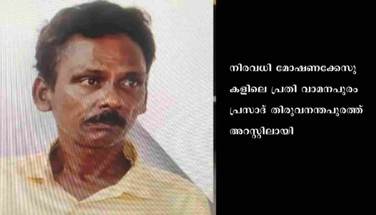 പൊലീസിനെ കബളിപ്പിച്ച മുങ്ങി നടന്ന കുപ്രസിദ്ധ മോഷ്ടാവ് പിടിയിൽ