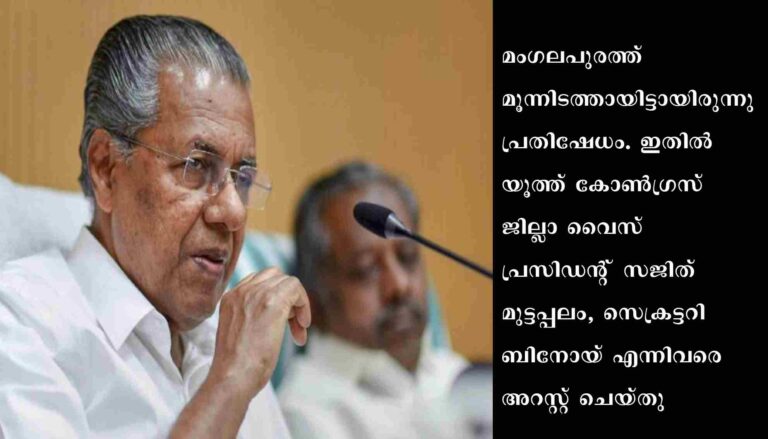 മുഖ്യമന്ത്രിക്കെതിരേ വീണ്ടും കരിങ്കൊടി; ഏഴു പേര്‍ കസ്റ്റഡിയില്‍