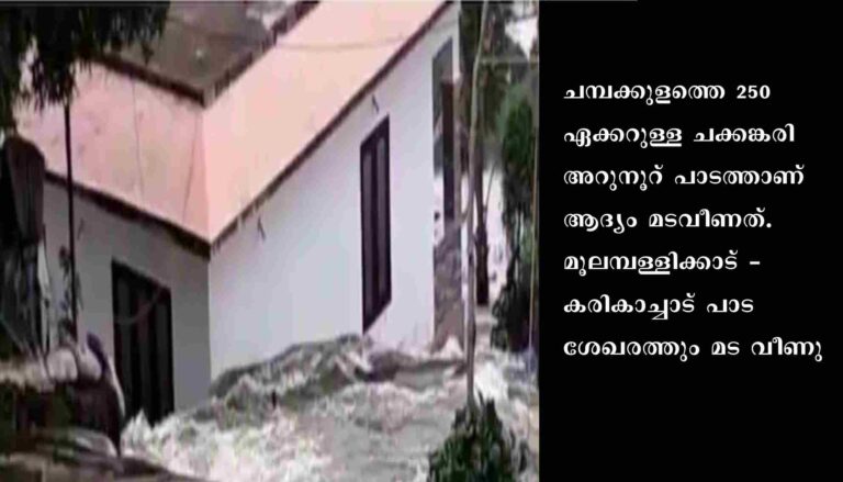 കുട്ടനാട്ടിൽ രണ്ട് പാടങ്ങളിലായി മട വീണ് 400ഓളം ഏക്കർ സ്ഥലത്തെ കൃഷി നശിച്ചു