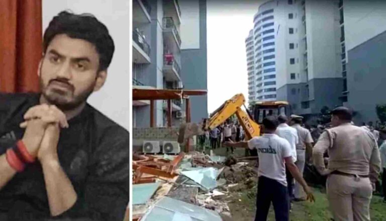 സ്ത്രീയെ അധിക്ഷേപിച്ച രാഷ്ട്രീയക്കാരന്റെ അനധികൃത നിര്‍മാണങ്ങള്‍ ബുള്‍ഡോസറുകള്‍ ഉപയോഗിച്ച് ഇടിച്ചുനിരത്തി