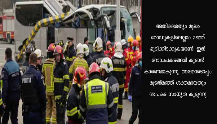 അതിശൈത്യം; കാനഡയില്‍ ഇന്റർസിറ്റി ബസ് മറിഞ്ഞ് നാല് മരണം, 36 പേർക്ക് പരിക്ക്