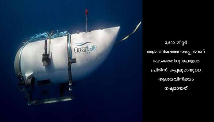 ടൈറ്റൻ പേടകം സ്ഫോടനത്തിൽ തകർന്നതാണെന്നു സൂചന