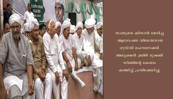 ഗുസ്തി താരങ്ങള്‍ക്ക് പിന്തുണ പ്രഖ്യാപിച്ച് ഖാപ് മഹാപഞ്ചായത്ത് ആരംഭിച്ചു