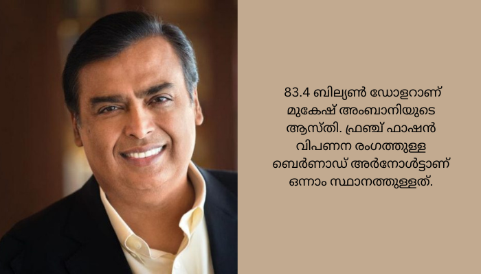 ഫോബ്സ് ലോകശതകോടീശ്വര പട്ടികയിലെ ആദ്യ പത്തില്‍ ഇടം നേടി മുകേഷ് അംബാനി