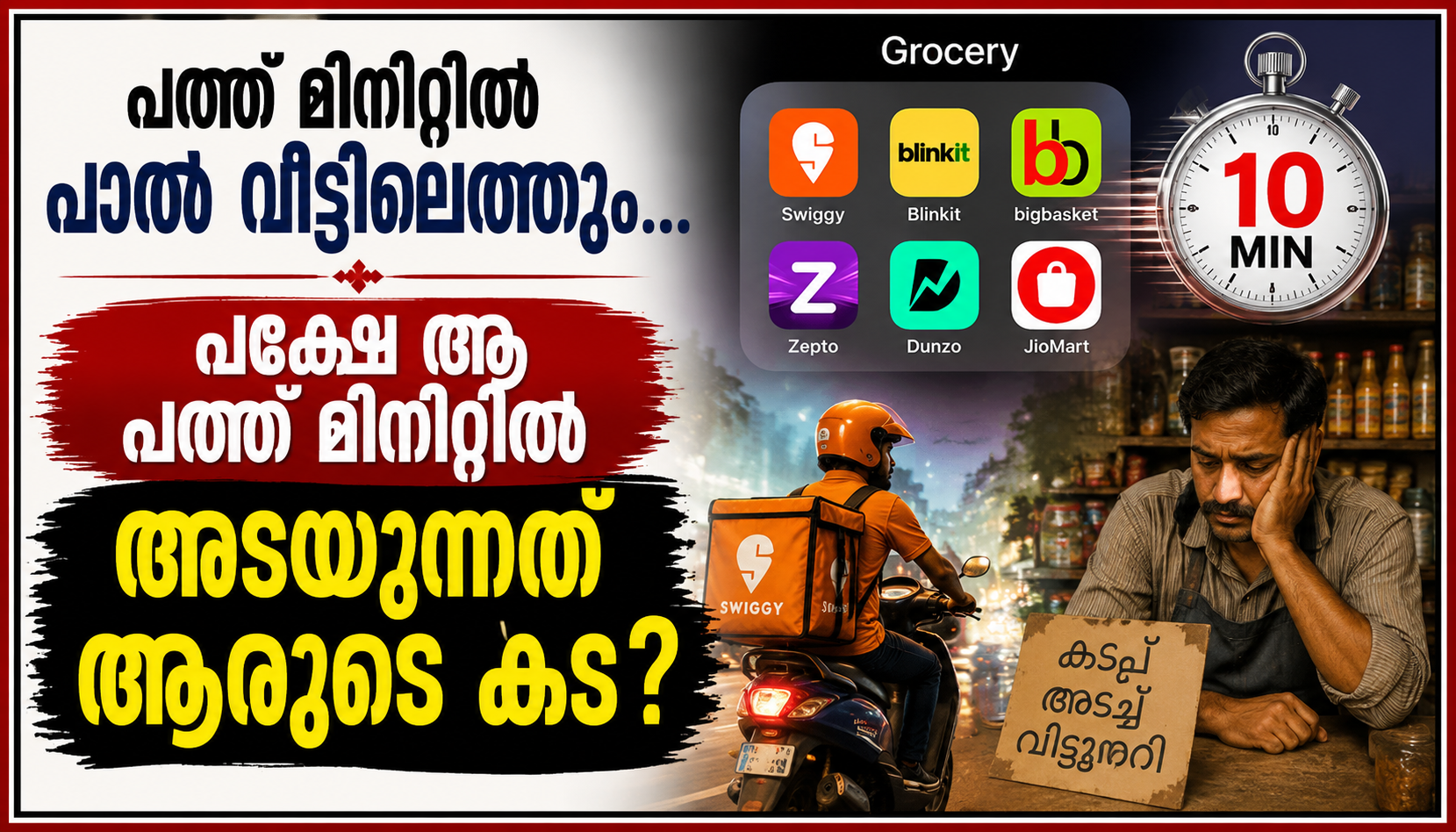 പത്ത് മിനിറ്റിൽ പാൽ വീട്ടിലെത്തും… പക്ഷേ ആ പത്ത് മിനിറ്റിൽ അടയുന്നത് ആരുടെ കട?