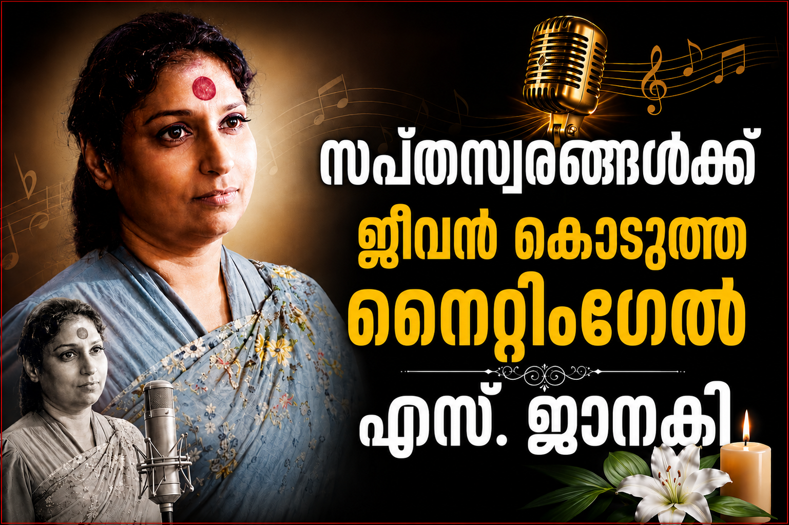 സപ്തസ്വരങ്ങൾക്ക് ജീവൻ കൊടുത്ത നൈറ്റിംഗേൽ എസ്. ജാനകി